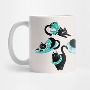 Purrfect Purradise - aqua blue Mug